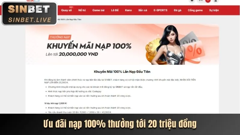 Biểu ngữ khuyến mãi thể thao vm12 với tiền thưởng và cúp